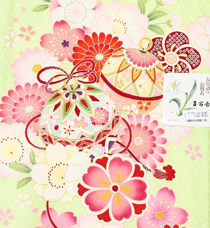 記念感謝祭☆新品正絹特撰京友禅伝統工芸染祝い王朝花すず文に四季花多