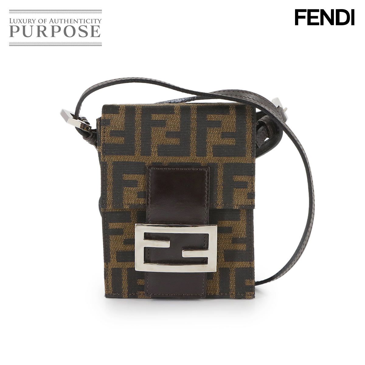 新品同様 フェンディ FENDI ズッカ ショルダー バッグ キャンバス