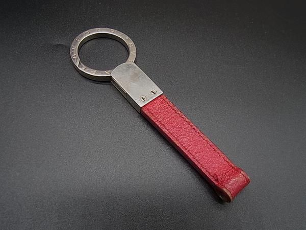 BVLGARI ブルガリ ブルガリブルガリ レザー キーリング キーホルダー