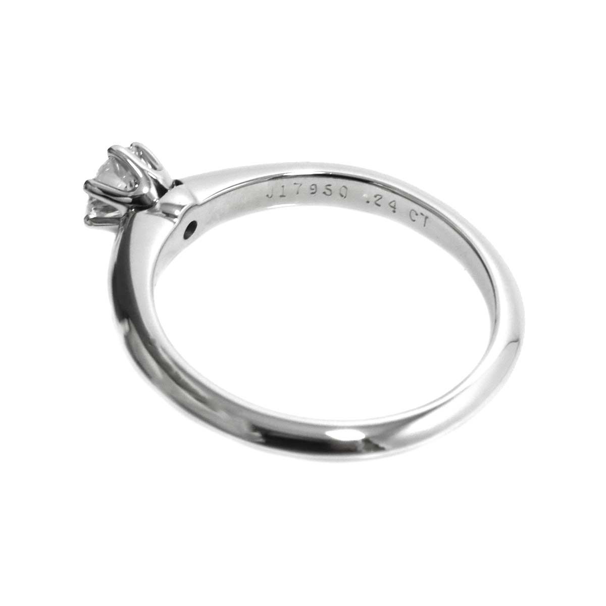 ティファニー TIFFANY&Co. ソリティア 9号 リング ダイヤ 0.24ct Pt