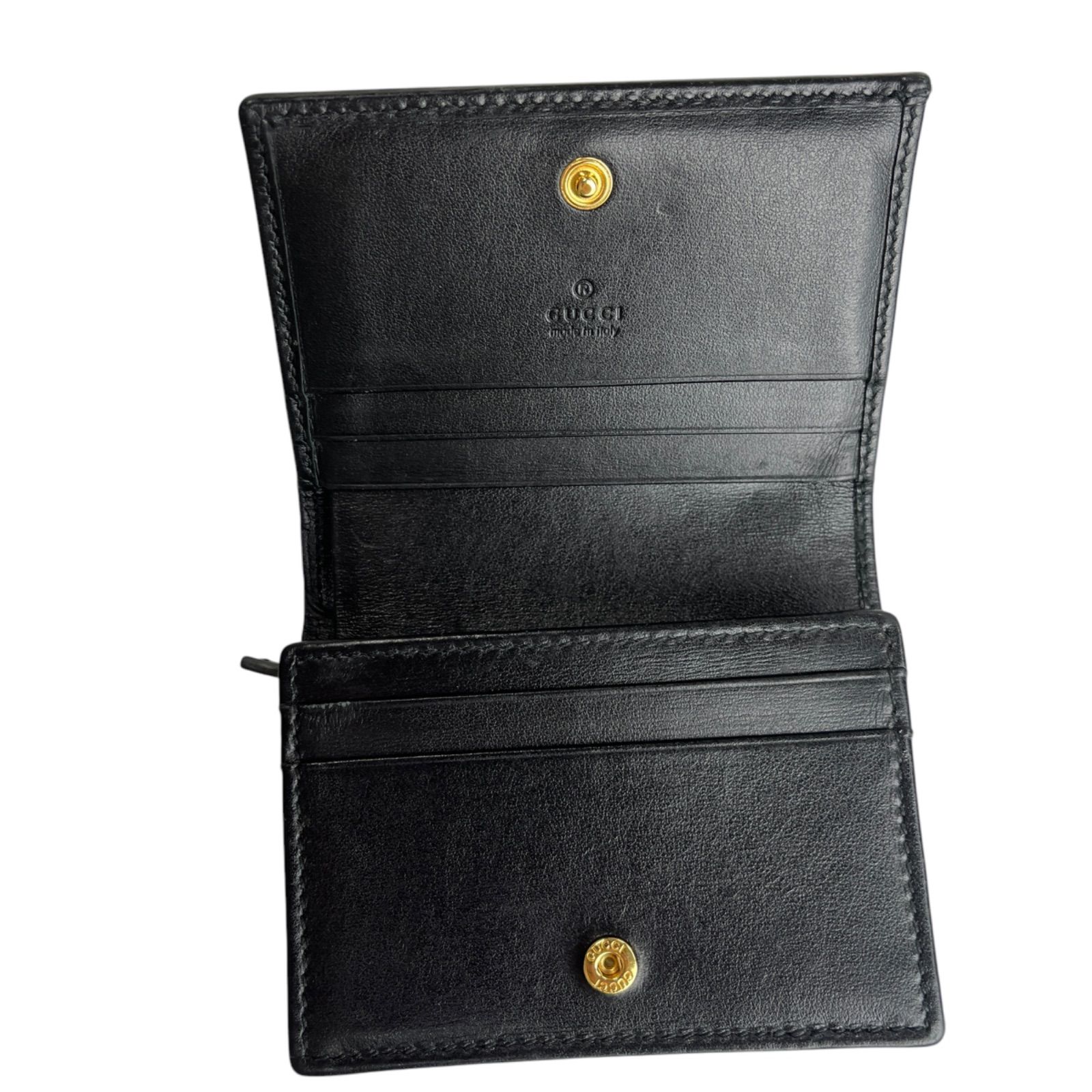 ○ グッチ GUCCI 2つ折り財布 ミニウォレット コンパクト レザー