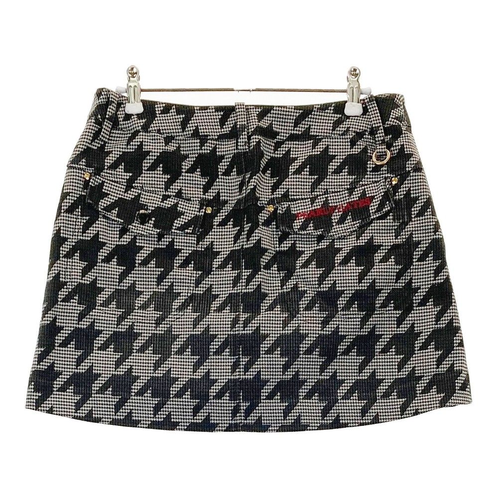 サイズ：0 PEARLY GATES パーリーゲイツ ウール混 スカート 千鳥柄