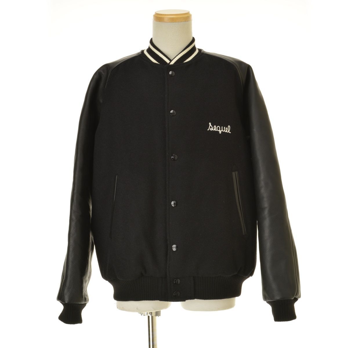 SEQUEL】SQ-21AW-JK-08 STADIUM JUMPER BLACKベースボールジャケット