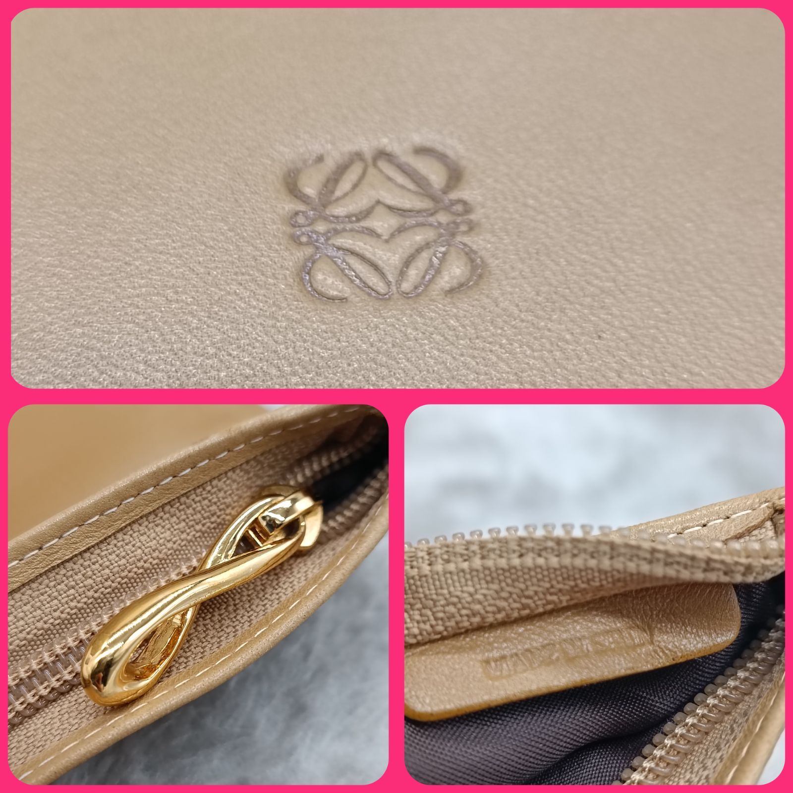 LOEWE 》 ロエベ ポーチ マルチケース アナグラムエンボス加工 ナッパ