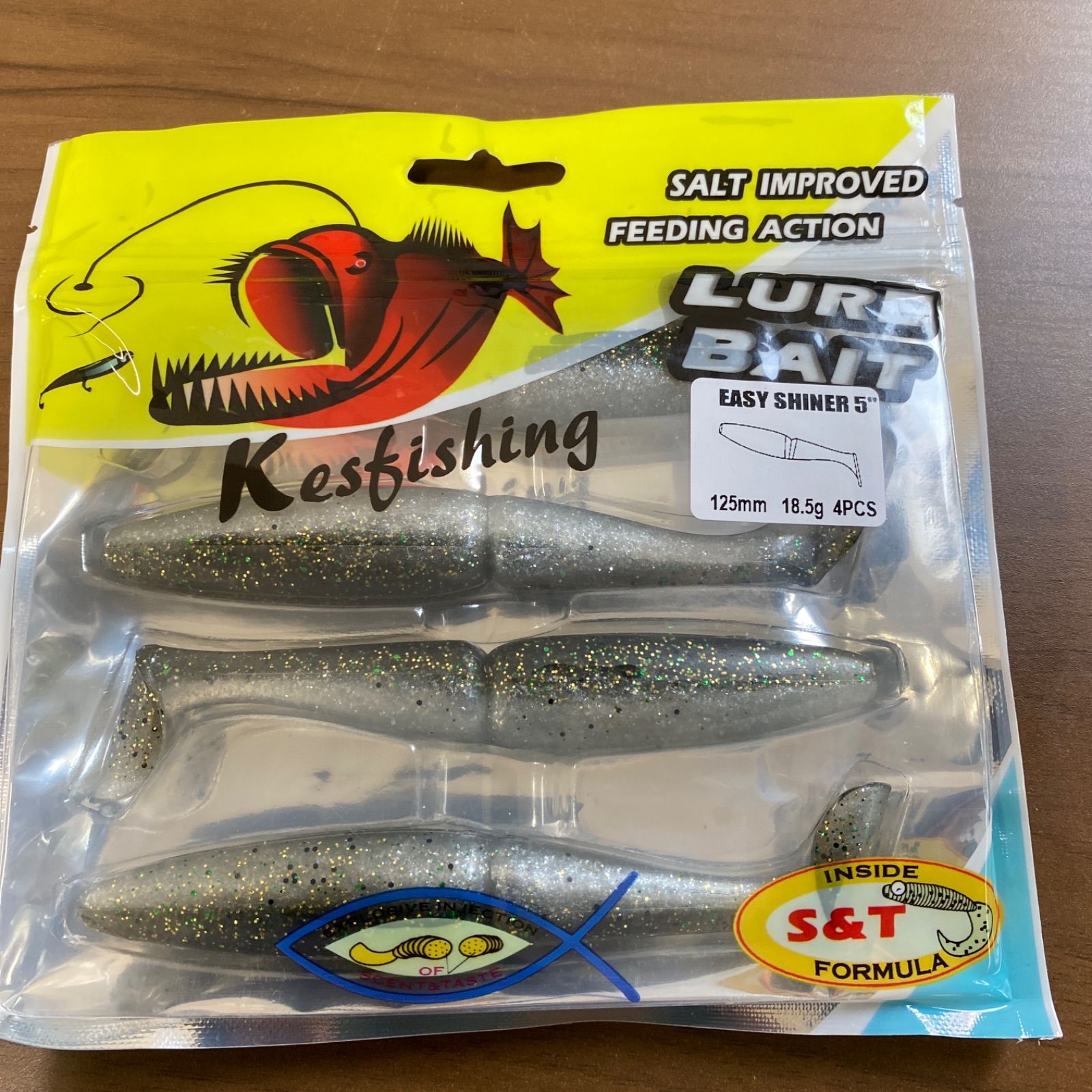 シャッドテールワーム 5インチ 18.5g 4色セット シャッドテール ワーム