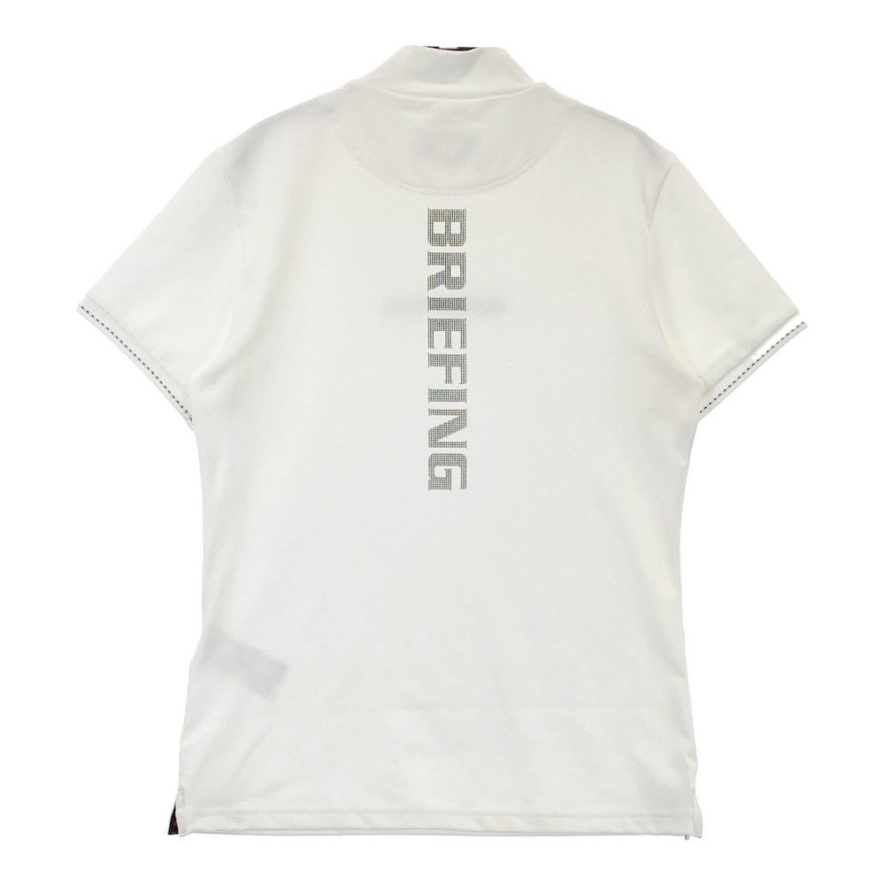 BRIEFING レディースホワイト ロゴ モックネックシャツ M BRIEFING