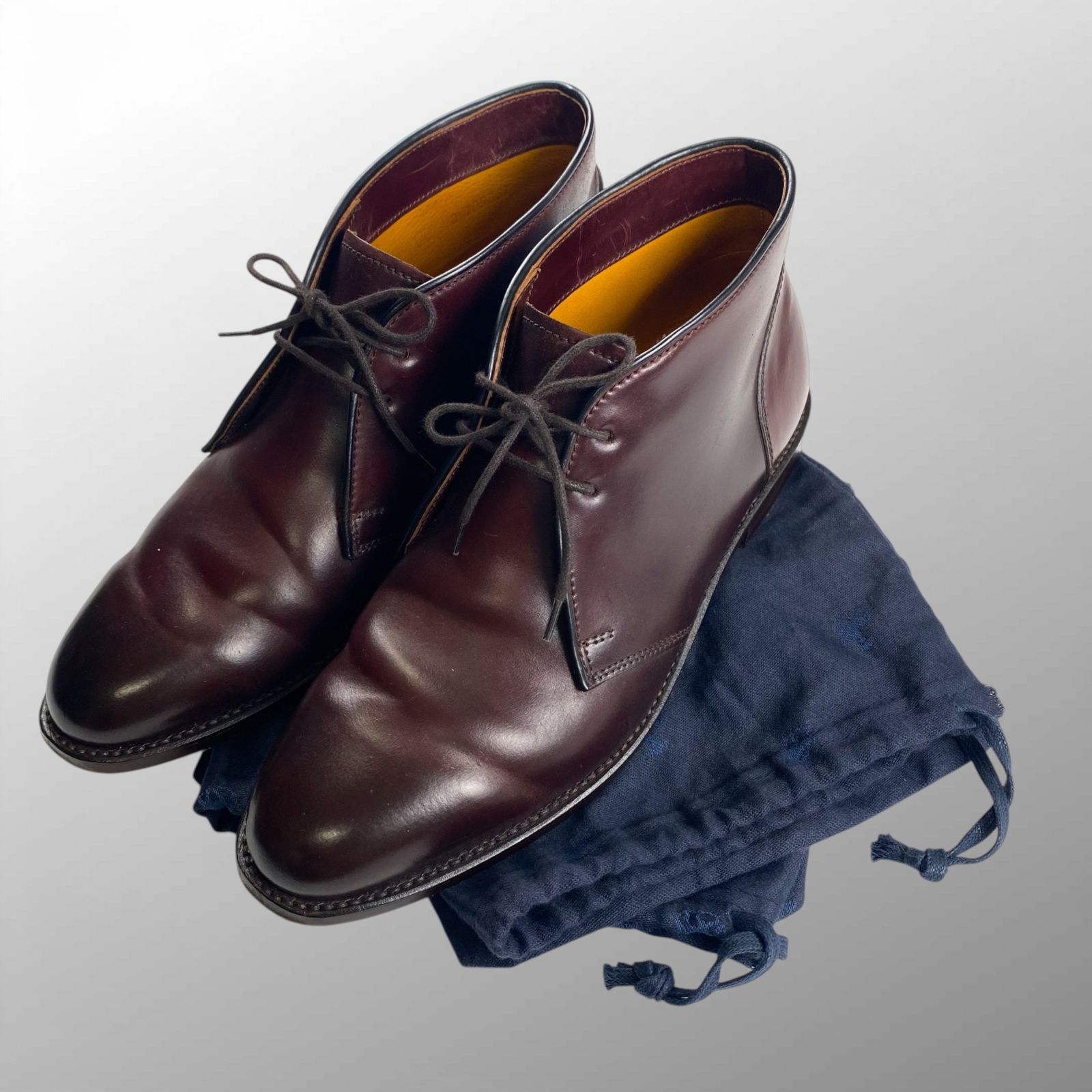 新品 ルーディックライター コードバン コニャック UK6 新品 ルー