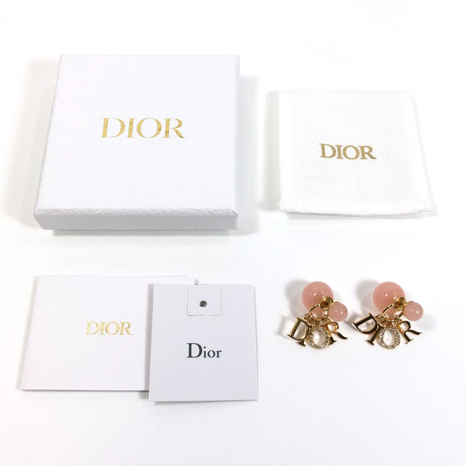 ▽【美品】DIOR ディオリビエラ ディオールトライバル ピアス レジン