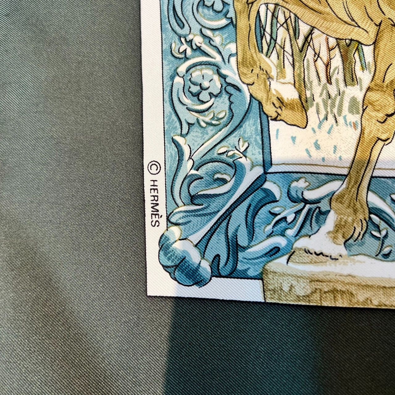 HERMES エルメス カレ 90 L'hiver リヴェール 冬 シルク スカーフ