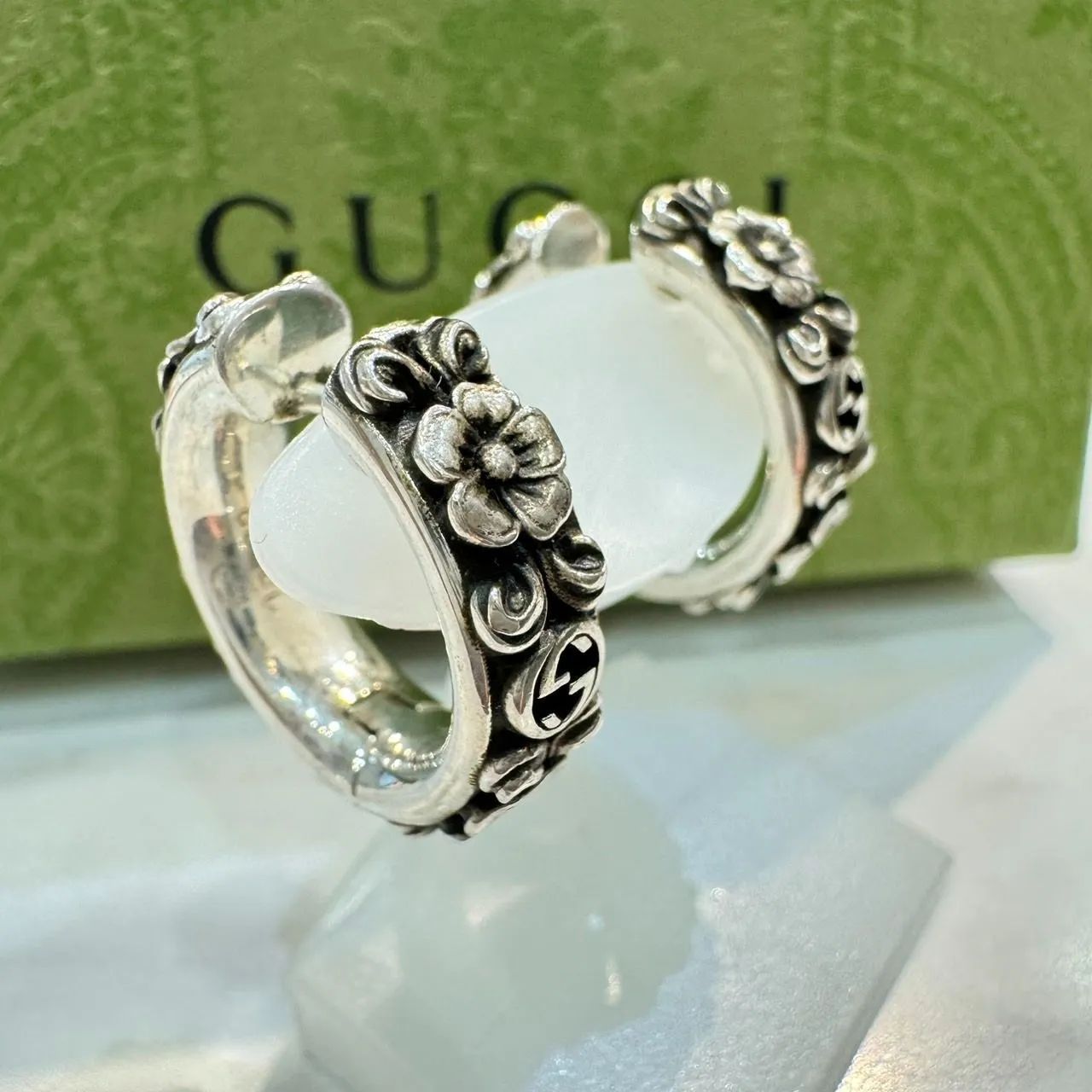 箱付き】GUCCI グッチ フラワー 花 ピアス シルバー Ag925 GUCCI