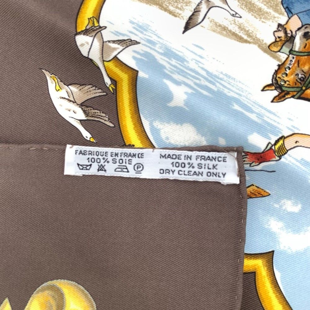 未使用級 HERMES エルメス カレ90 LES CHEVAUX DES MOGHOLS ムガル王朝