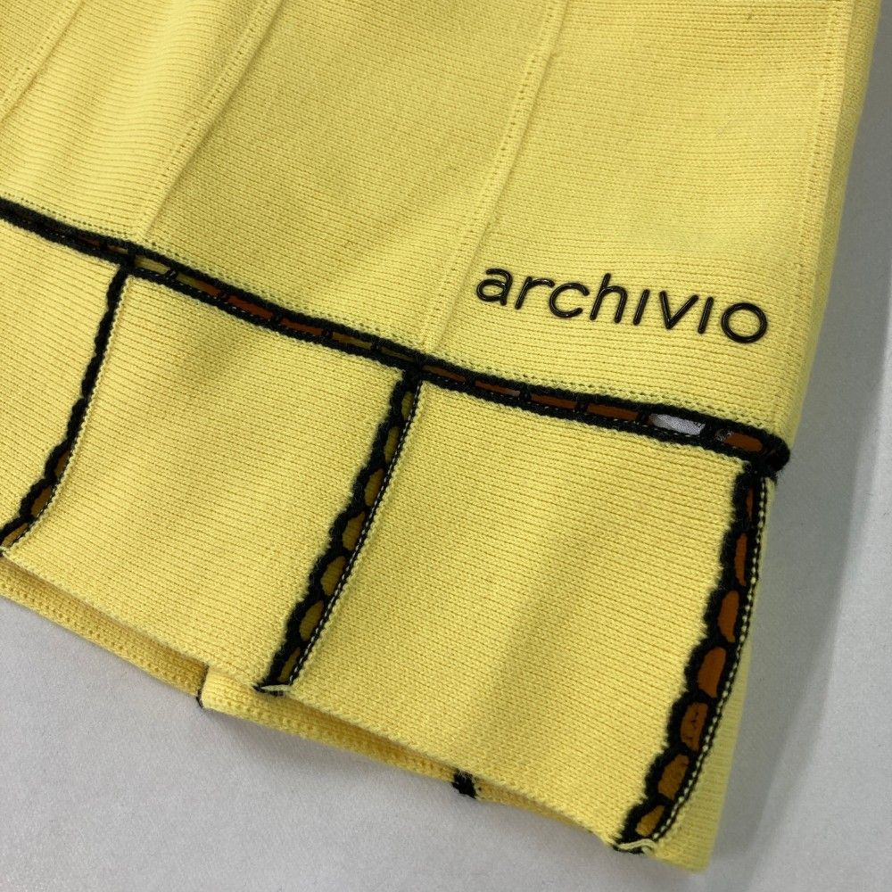 サイズ：36 ARCHIVIO アルチビオ ニット スカート イエロー系