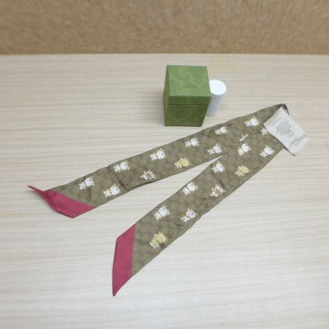 GUCCI ドラえもん DORAEMON スカーフ ネックボウ シルク GG 限定