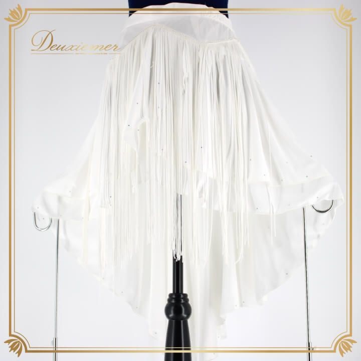 used】社交ダンス老舗メーカーSekine製ダンスウェアスカートWhite 美品