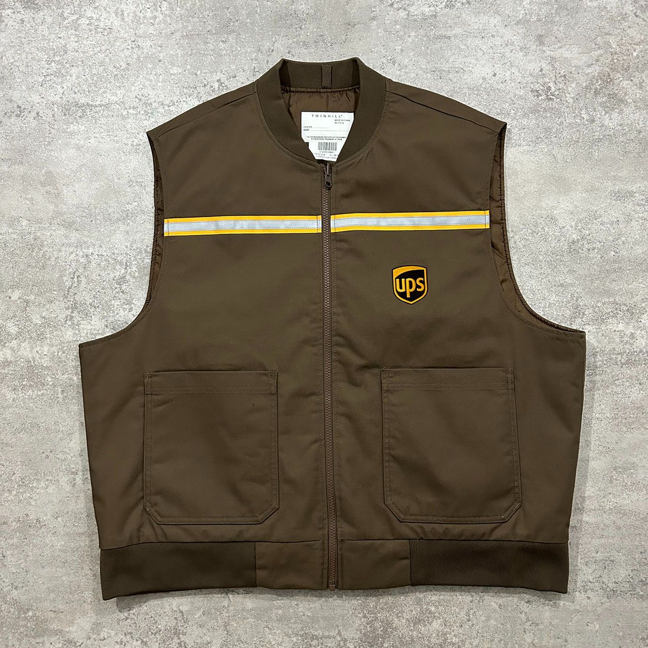 UPS 企業 ベスト リフレクター テープ サイズ XL アメリカ古着 - メルカリ