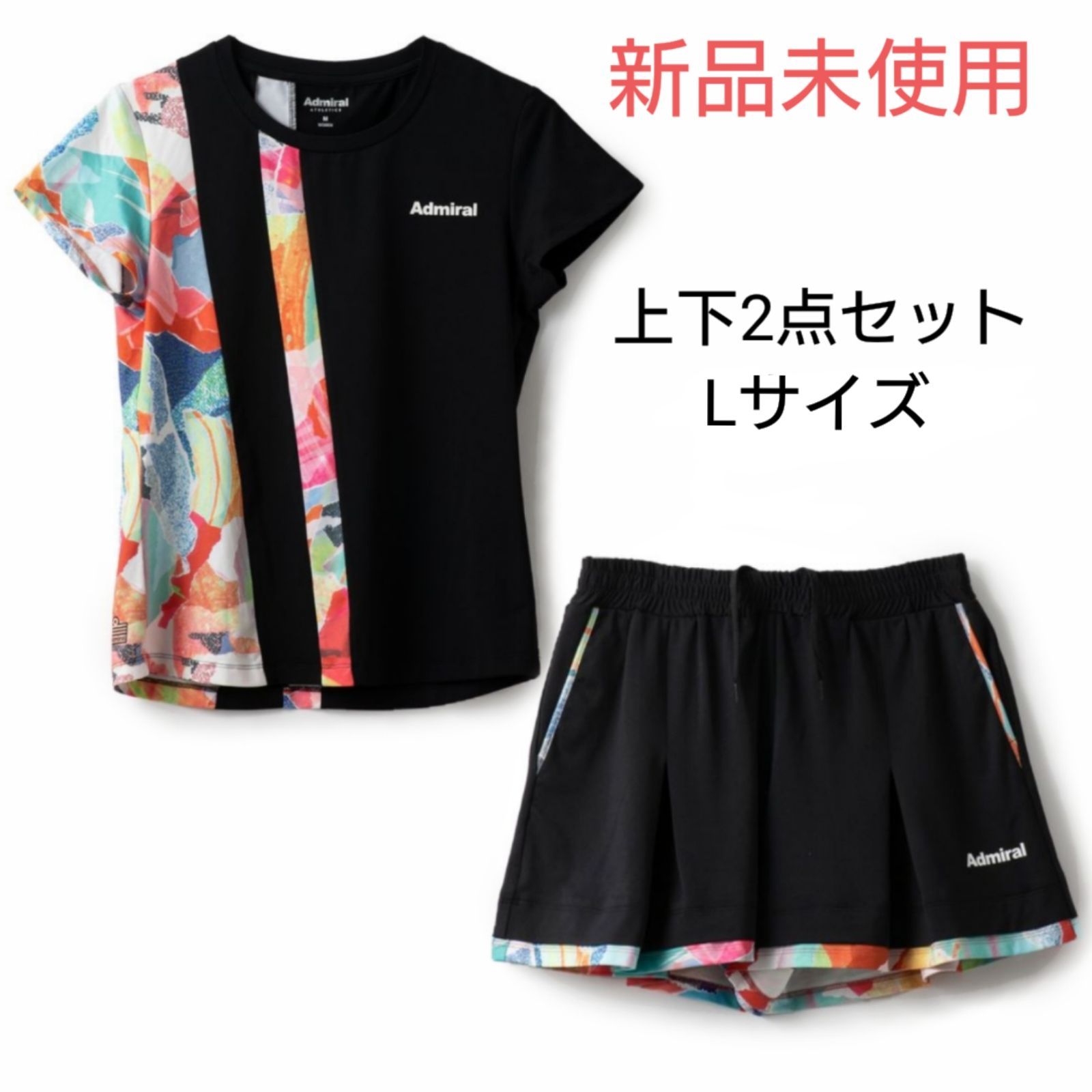 Admiral テニスウェア 上下 シャツМ、スコートLセット Admiral テニス