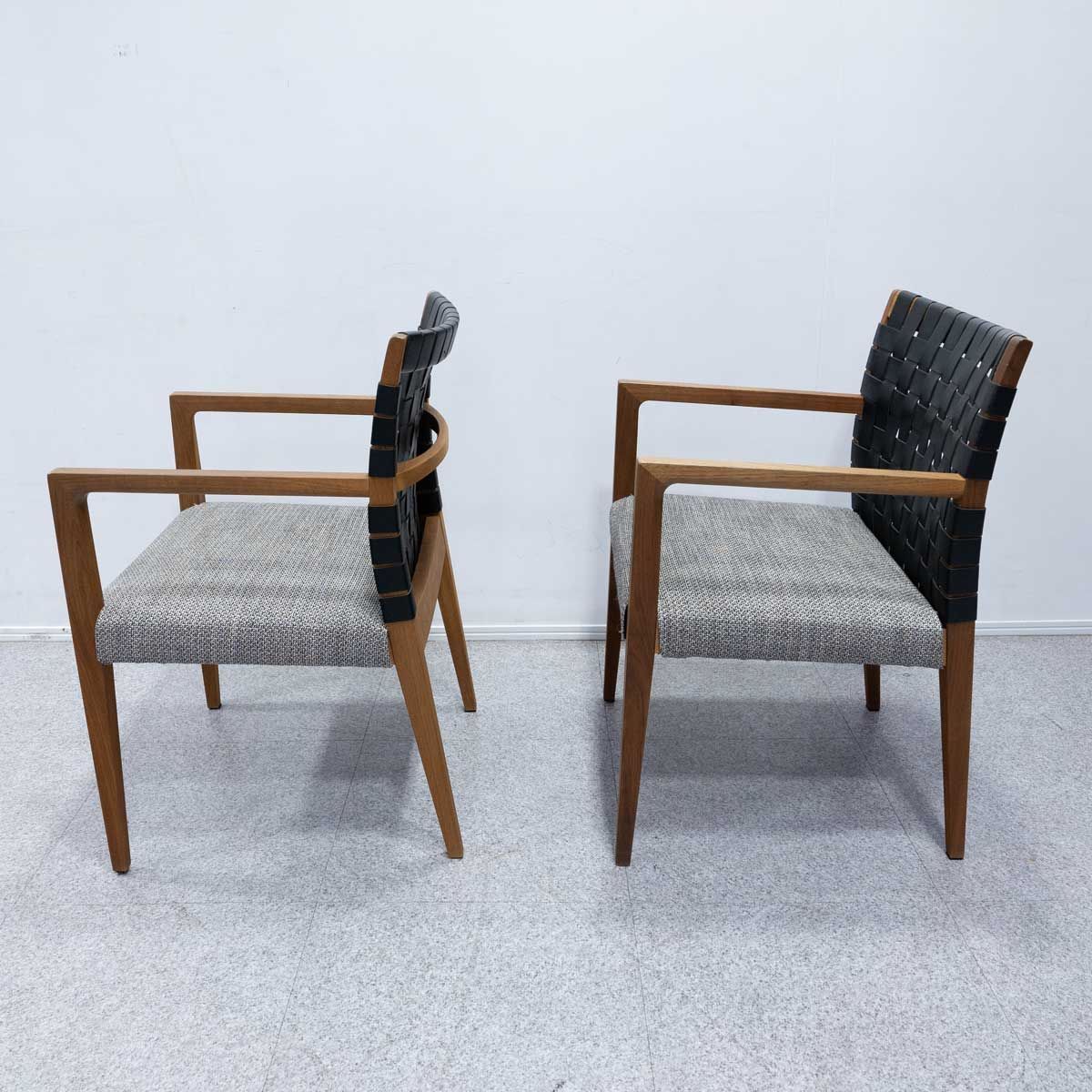 Ritzwellリッツウェル KLINTクリント ダイニングチェア 黒本革① 中古