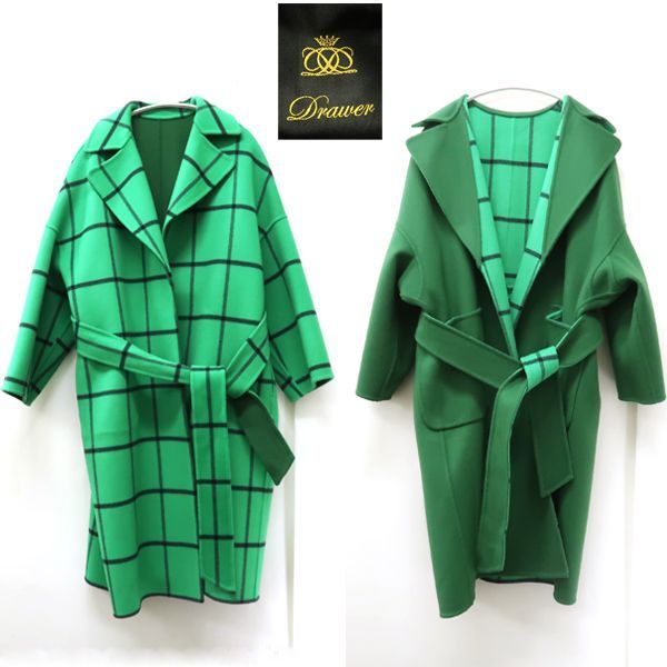 Drawer ダブルフェイス リバーチェックコート 6525-234-0697