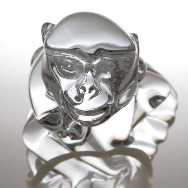 バカラ サル 猿 干支 申年 動物 置物 クリスタル 新品】バカラ サル 猿