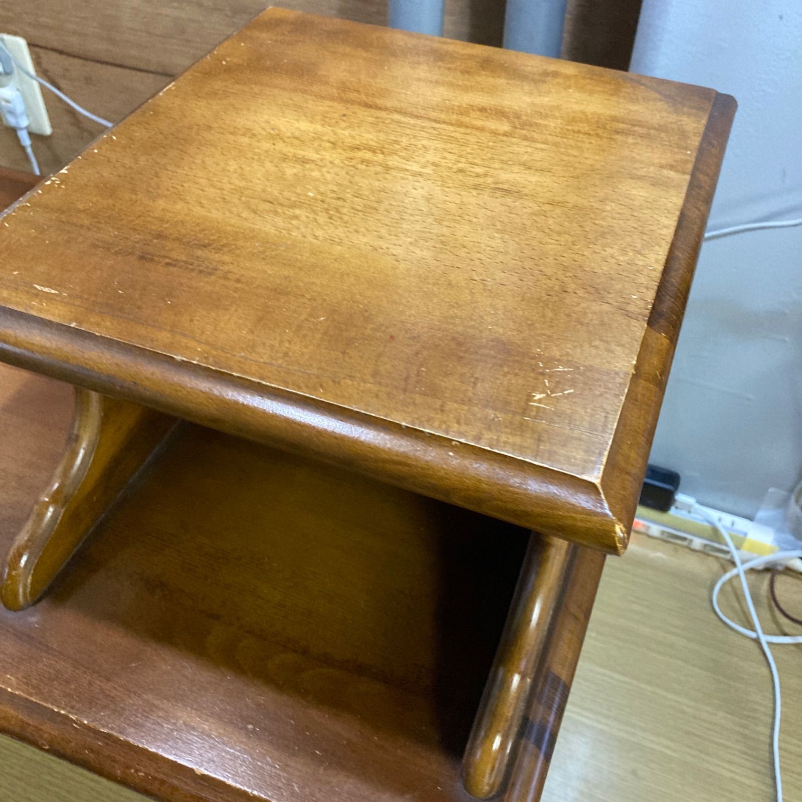 カリモク】テレフォンベンチ電話台ローテーブルヴィンテージ 楽天市場