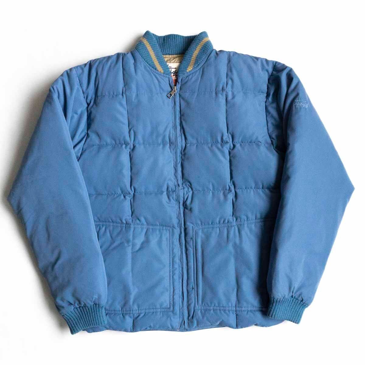 希少/90s】STUSSY OUTDOOR【ダウン ジャケット】 M ブルー 90年代