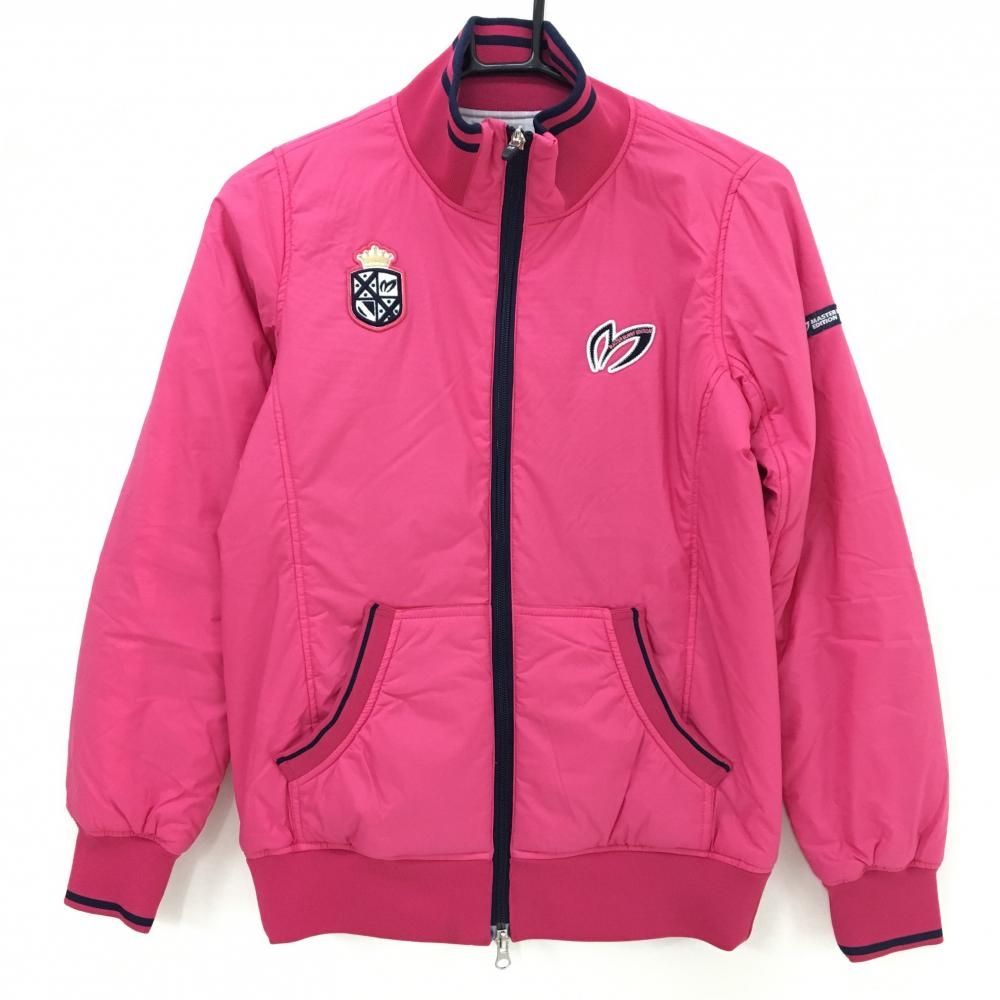 美品】マスターバニー 中綿ジャケット ピンク×ネイビー ナイロン 蓄熱