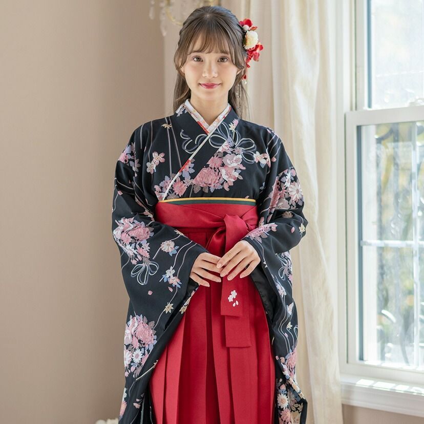 卒業袴 簡易袴 小学生 【140】 ブーツセット 卒業式 袴 簡易袴 着付け