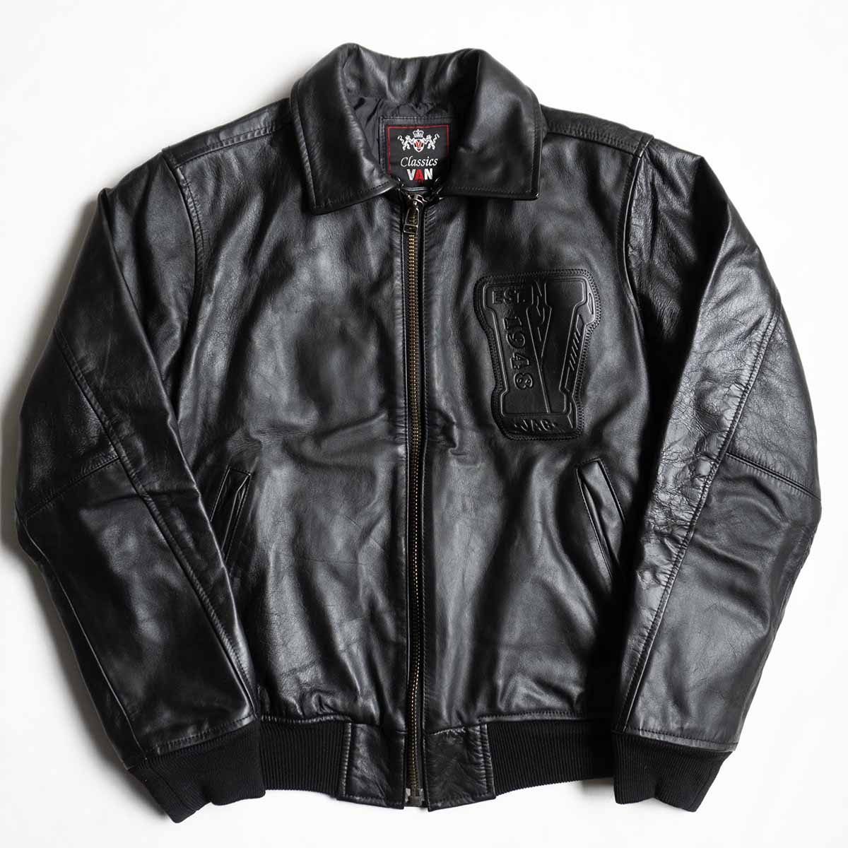 SCENE VAN TM ATHLETICS スタジャン オールブラック L SCENE VAN TM