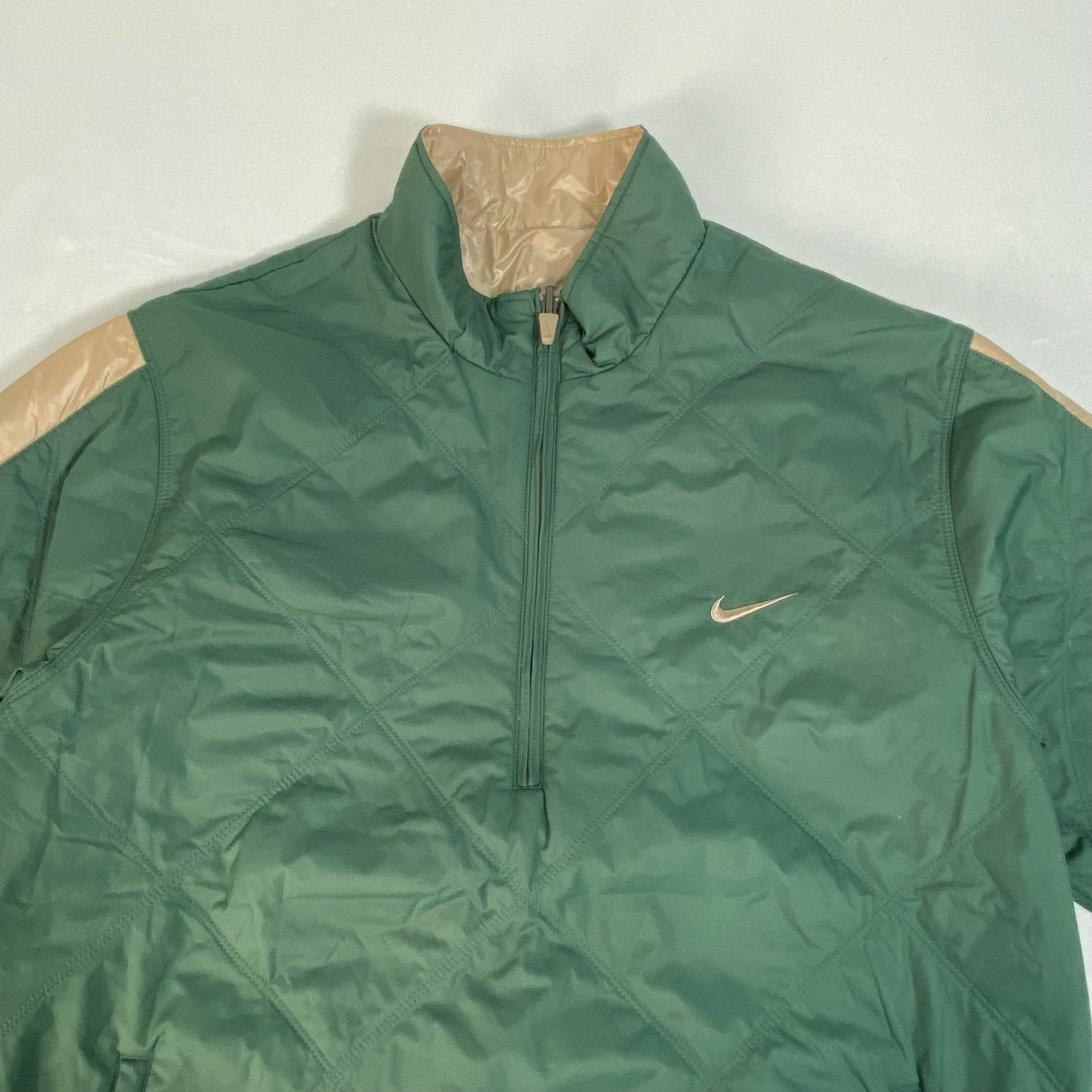 00s NIKE GOLF リバーシブル ハーフジップ 中綿 半袖ジャケット XL