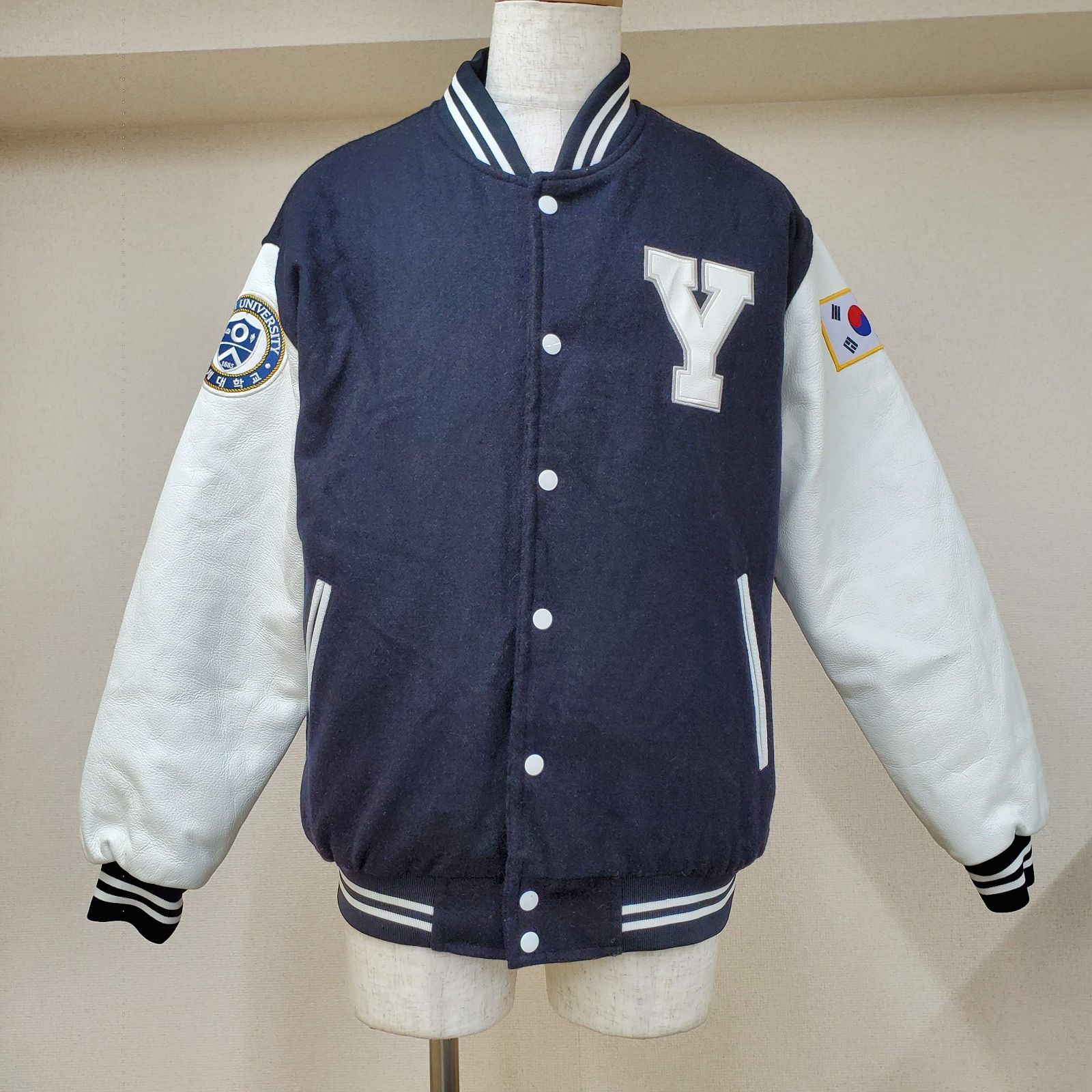 韓国 延世大学 スタジャン YONSEI aespa カリナ メルトンジャケット 黒