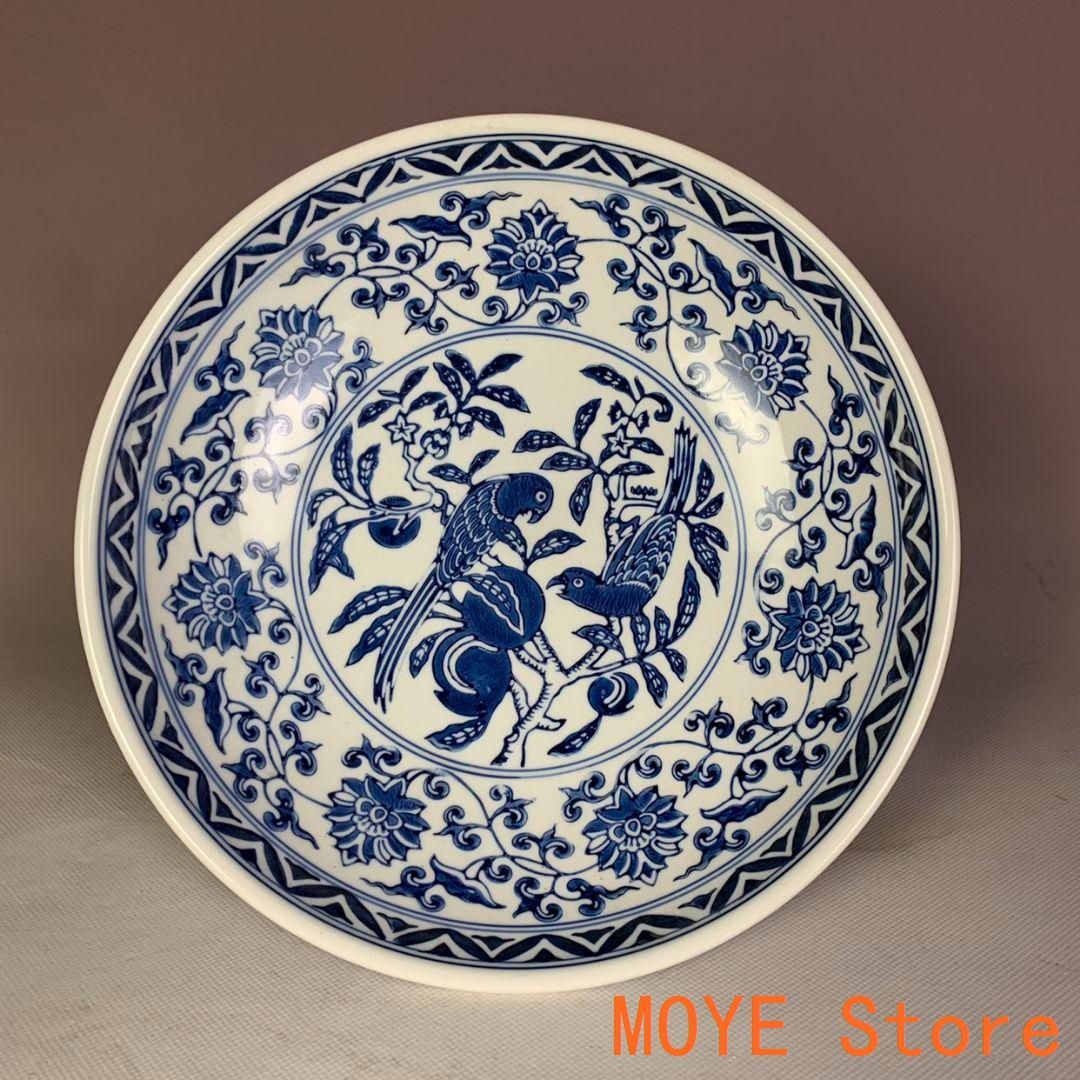 景徳鎮 青花果実紋六方鉢 盆栽 陶磁器 装飾品 工芸品 美術品