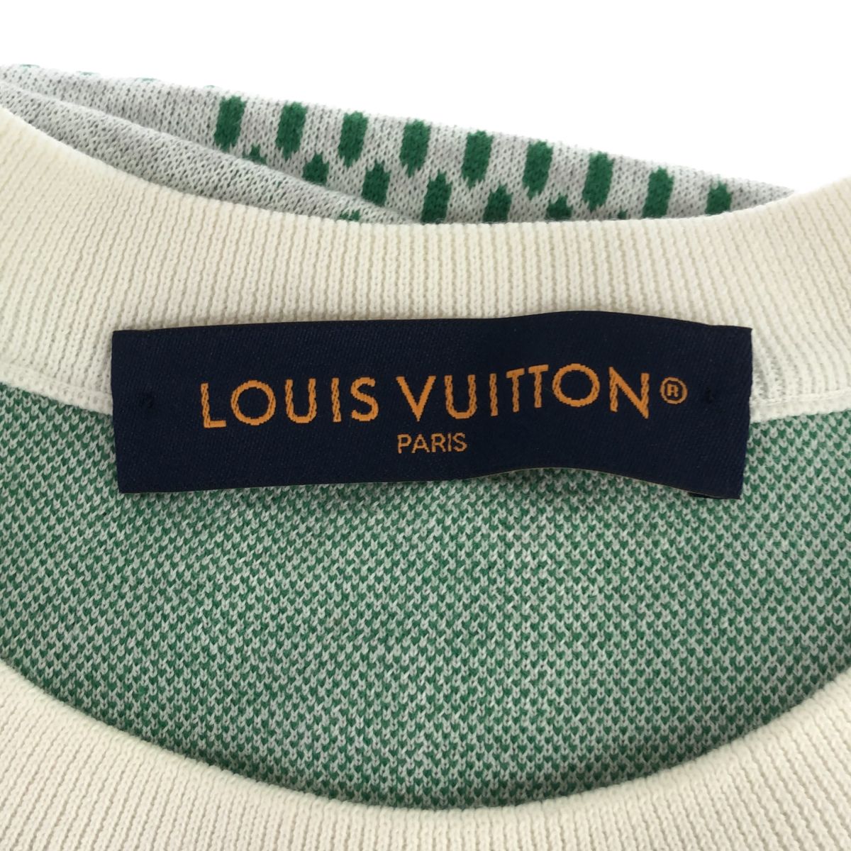 LOUIS VUITTON ルイヴィトン ダミエ ニット クルーネック Tシャツ