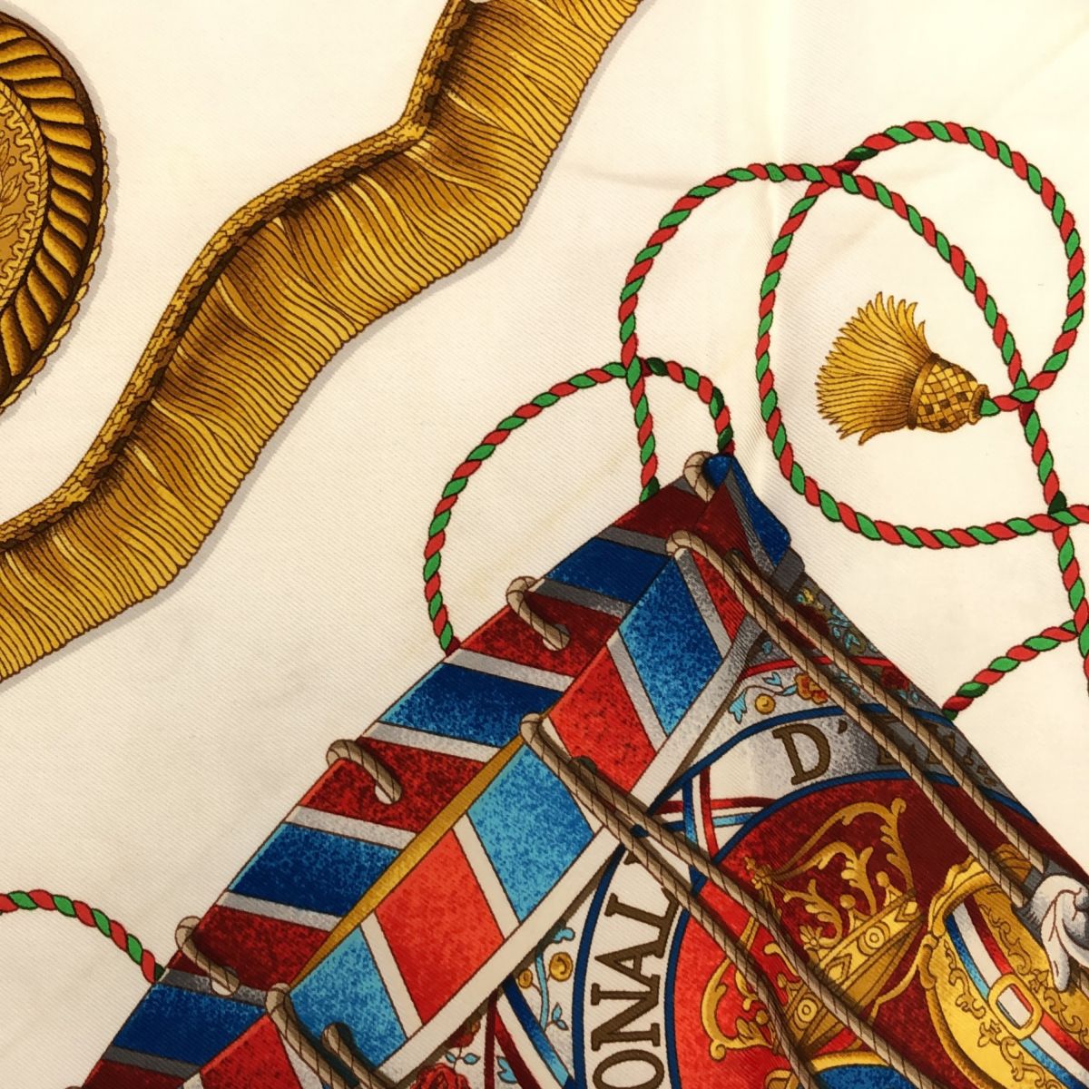 HERMES エルメス カレ90 LES TAMBOURS タンブールの太鼓 シルク