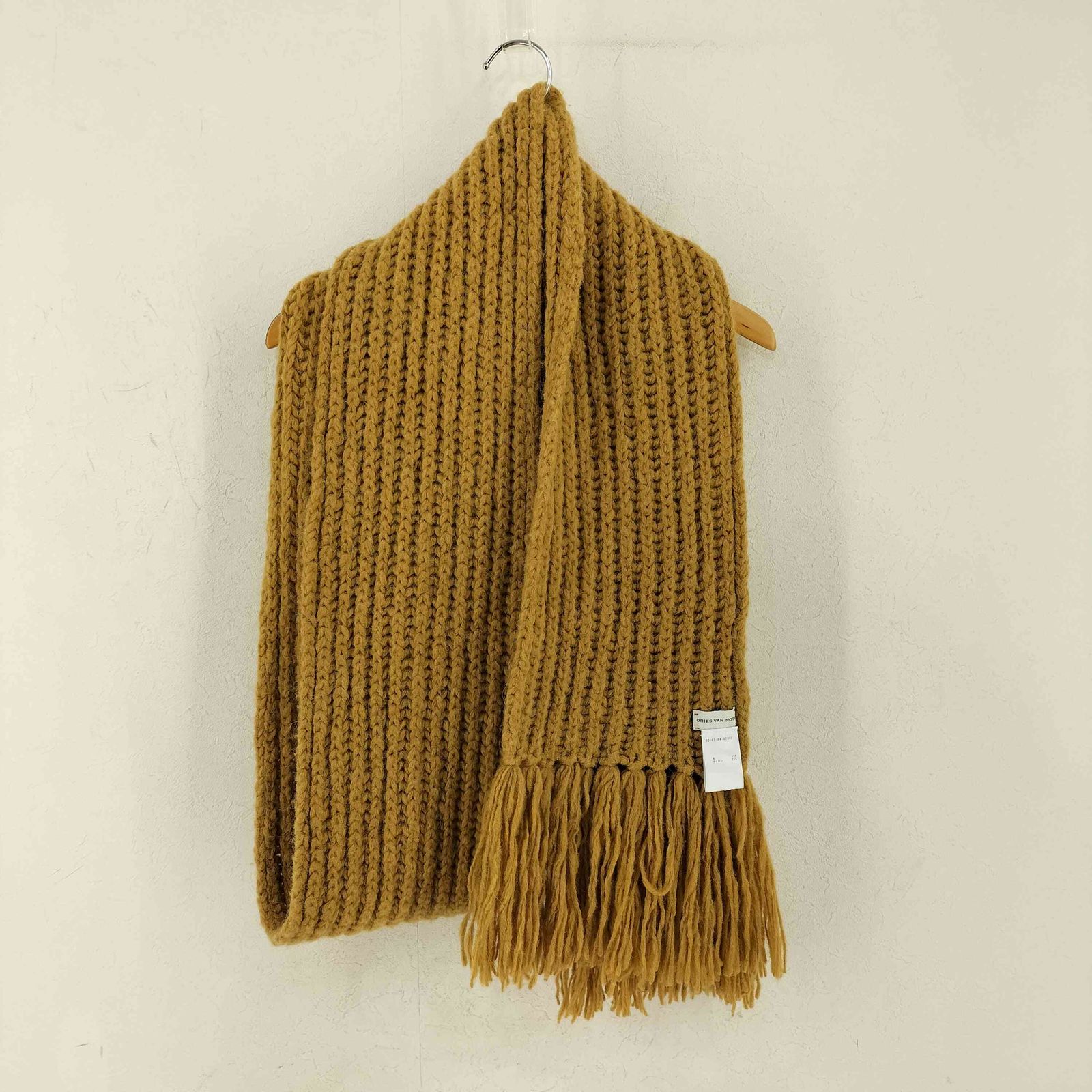 DRIES VAN NOTEN フリンジ付きマフラーストール