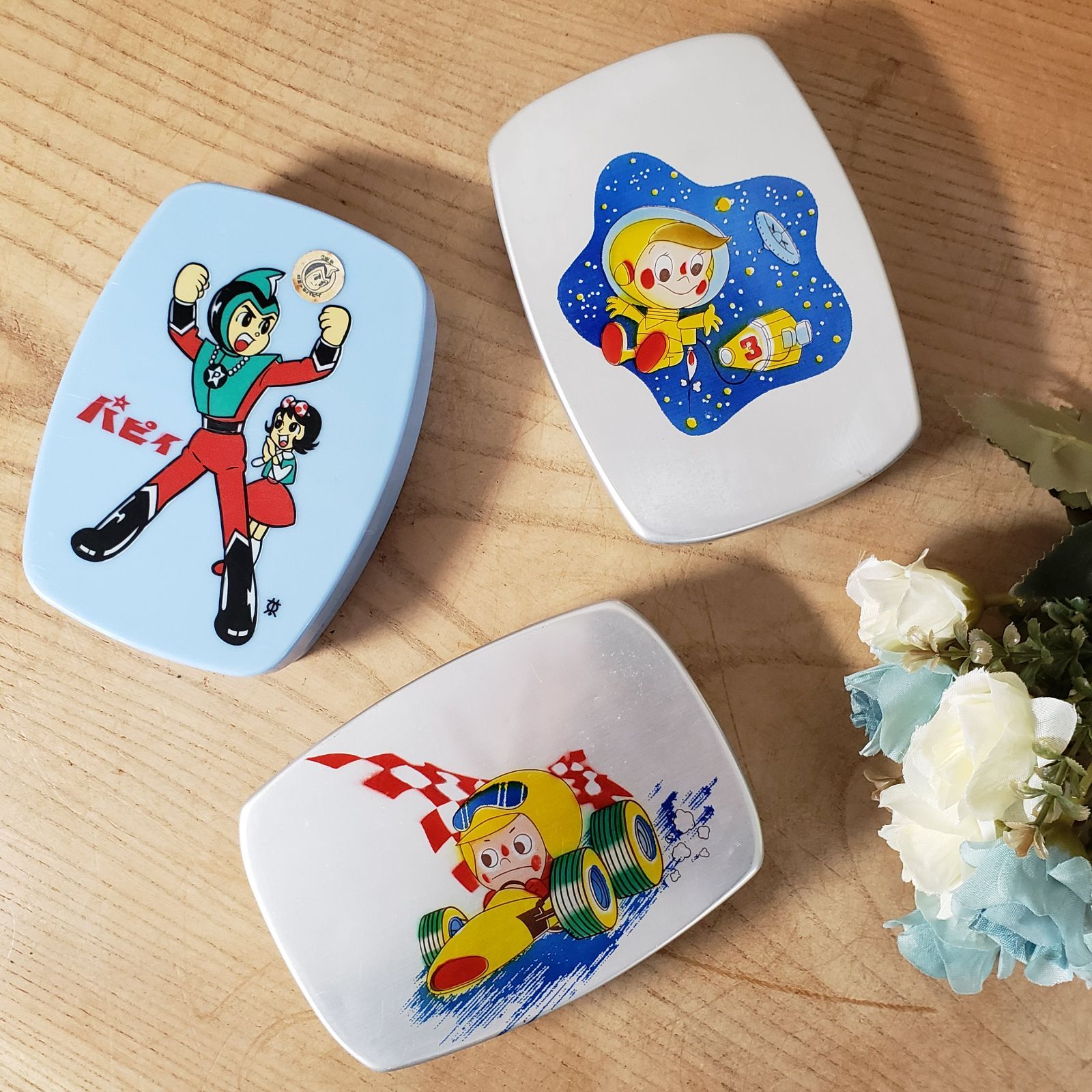 昭和レトロなお弁当箱 アルミ弁当 クラウン印 ホクセイ レトロポップ