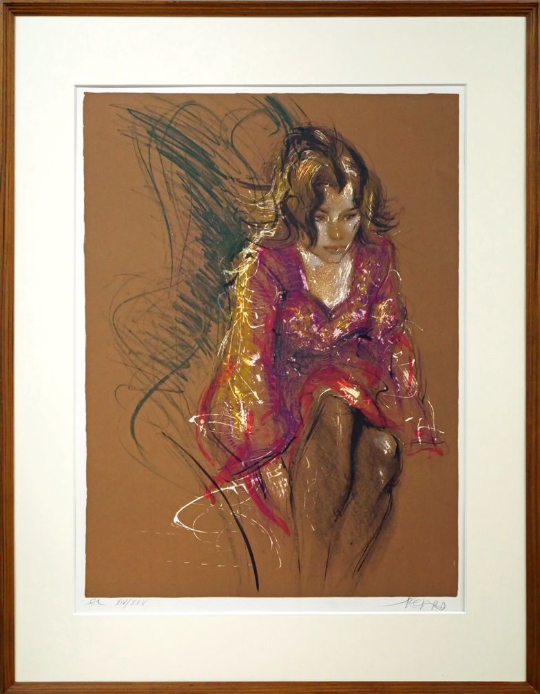 ジャック ペクナール（Jacque PECNARD）「座る女」リトグラフ 限定