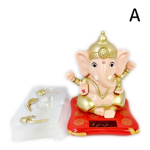 夢をかなえるゾウ 置き物 ガネーシャ ソーラー フィギュア おもちゃ 象