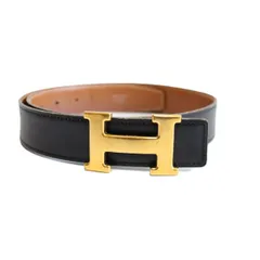 HERMES エルメス コンスタンス H ベルト ブラック×ブラウン 70 □B刻印