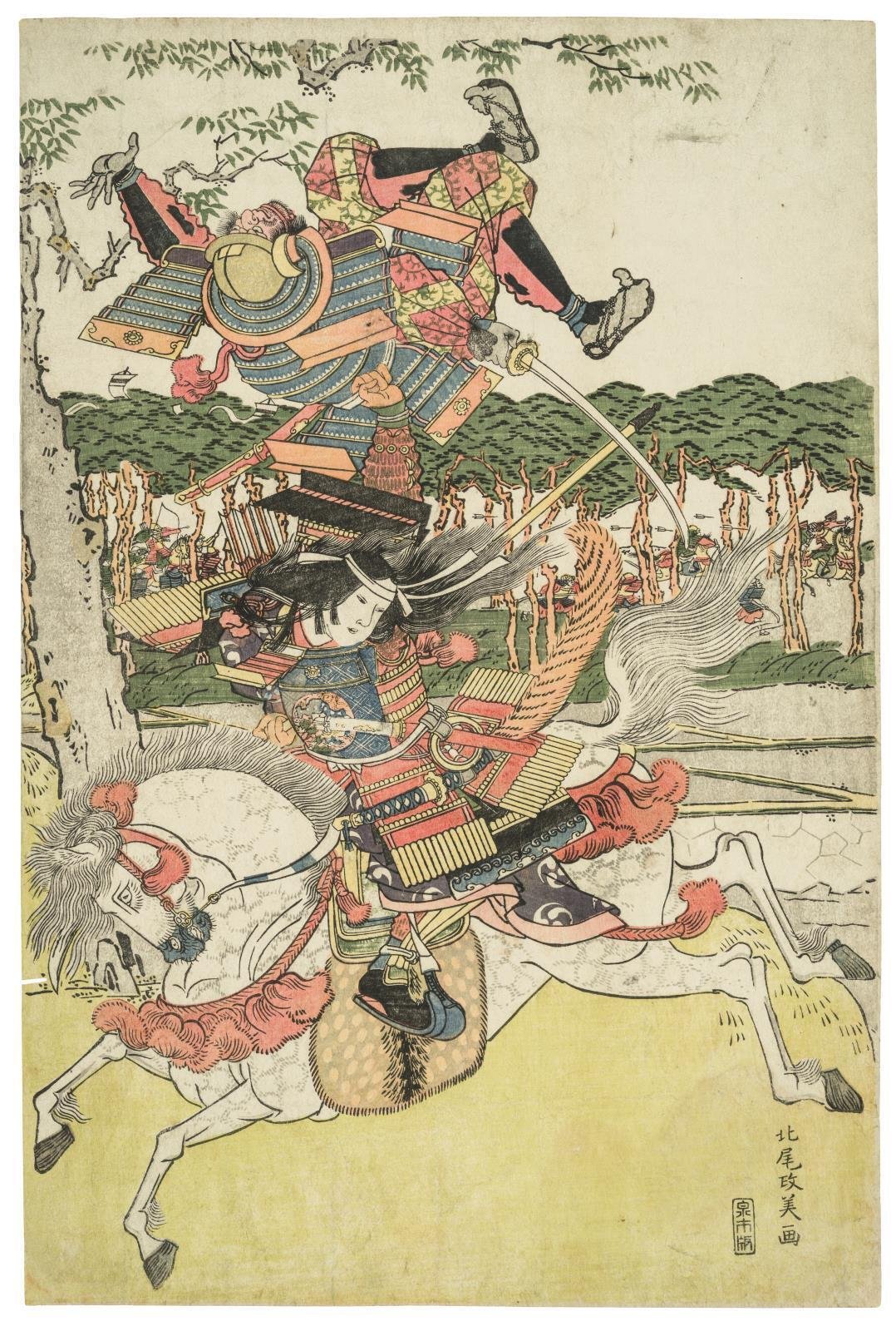 越後塩沢の武者絵 はり絵 越後塩沢の武者絵 はり絵 越後塩沢の武者絵