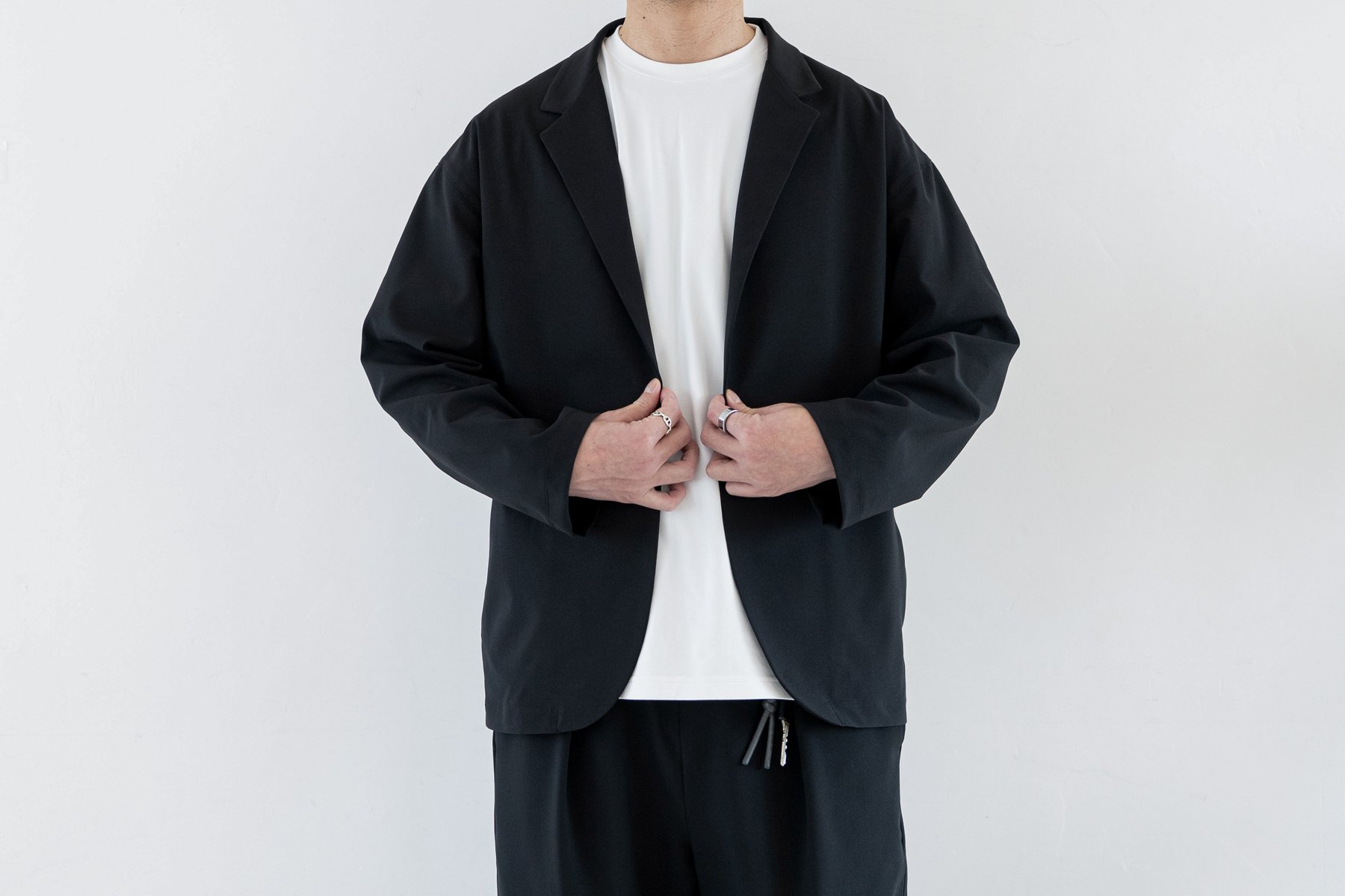 MNMM HAORI / GRAYノーカラー ジャケット MNMM HAORI / GRAYノーカラー