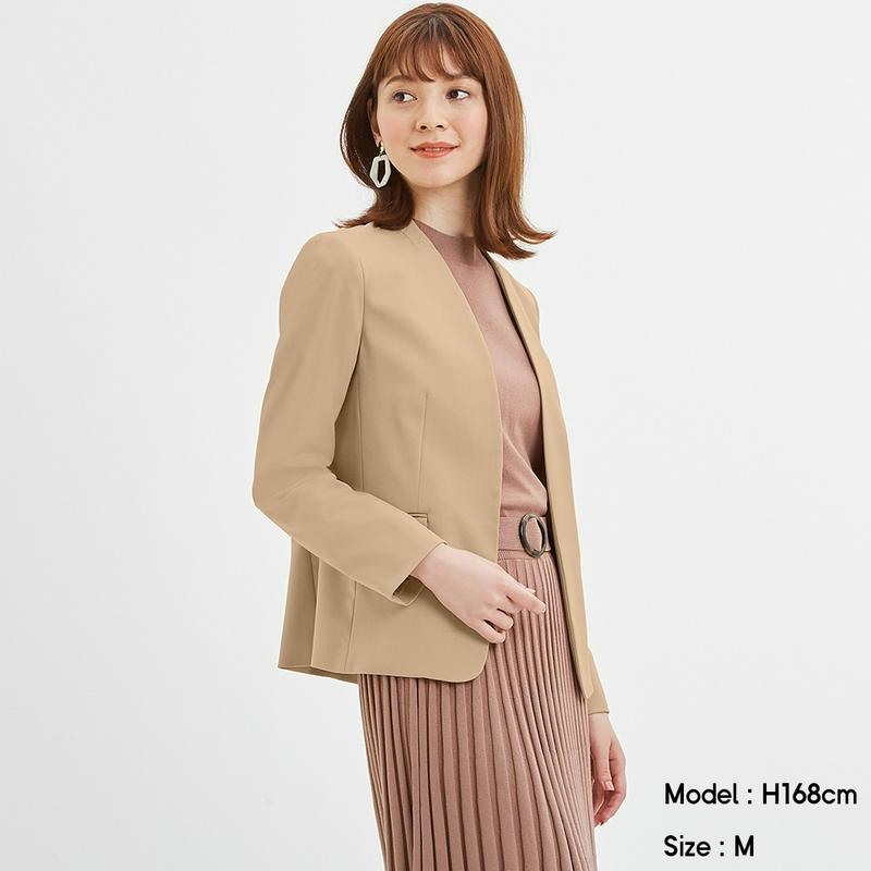 GU(ジーユー)の「ノーカラージャケットZ+E(セットアップ可能)」 - PARTE