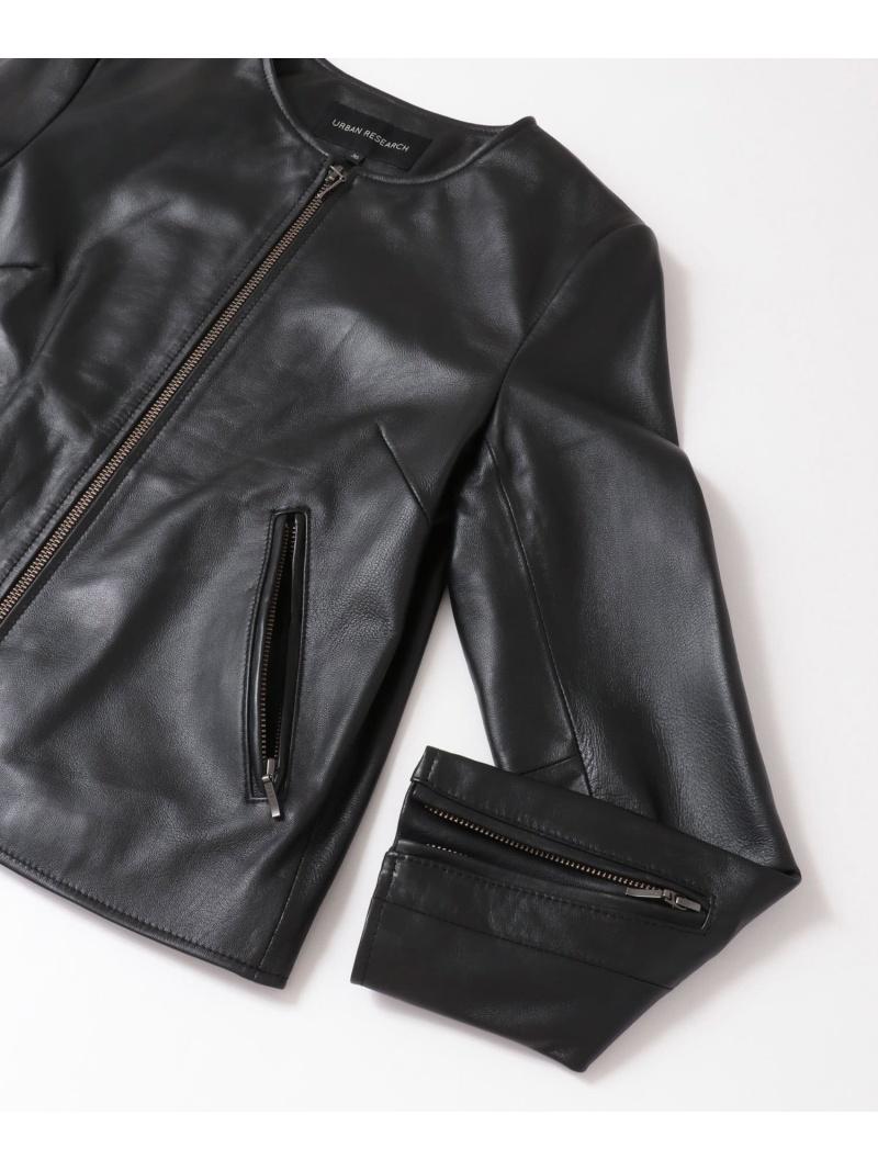 URBAN RESEARCH(アーバンリサーチ)の「ラムレザーノーカラーブルゾン