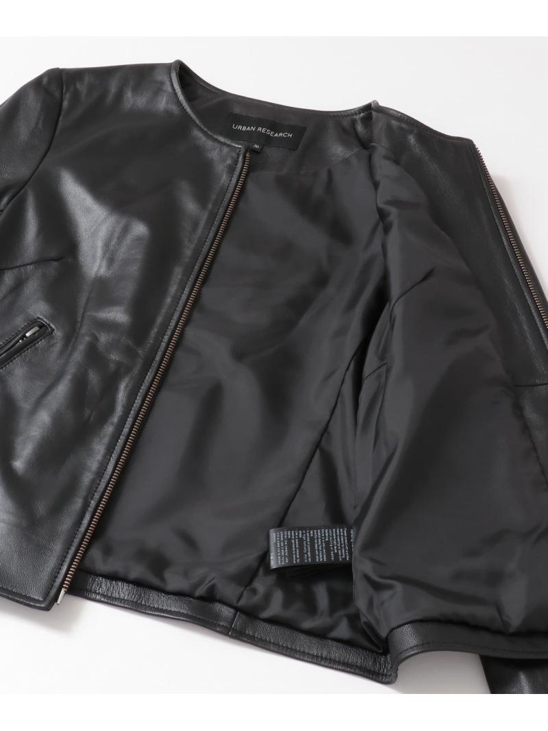 URBAN RESEARCH(アーバンリサーチ)の「ラムレザーノーカラーブルゾン
