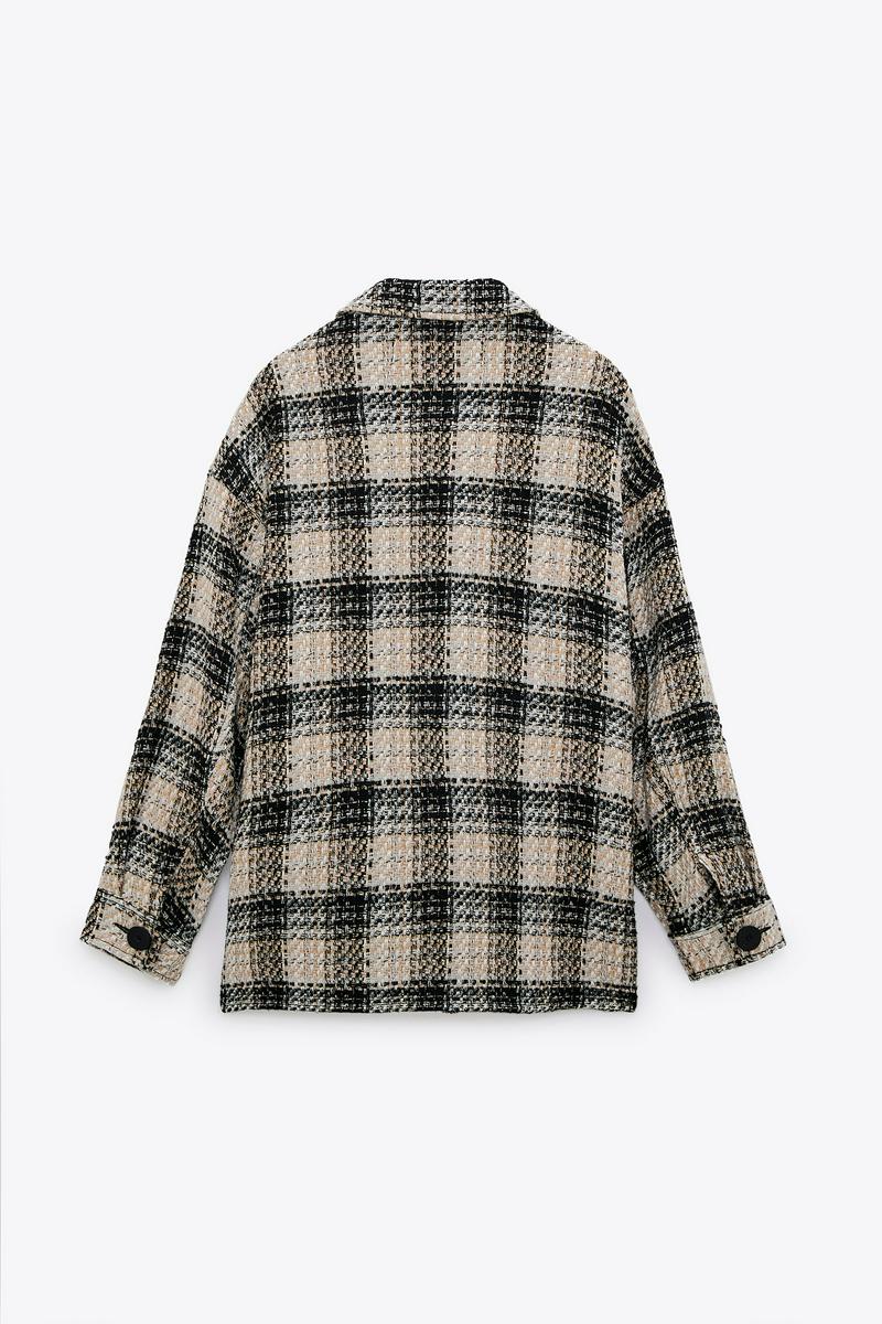 ZARA(ザラ)の「テクスチャー入りチェック柄シャツジャケット」 - PARTE