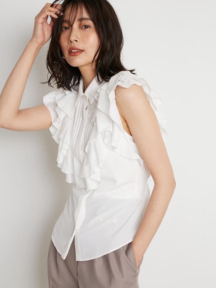 SNIDEL フリルカットブラウス SWCT244014 ライム SNIDEL(スナイデル)の