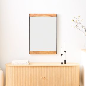 Industrial Wood Wall Mirror | West Elm