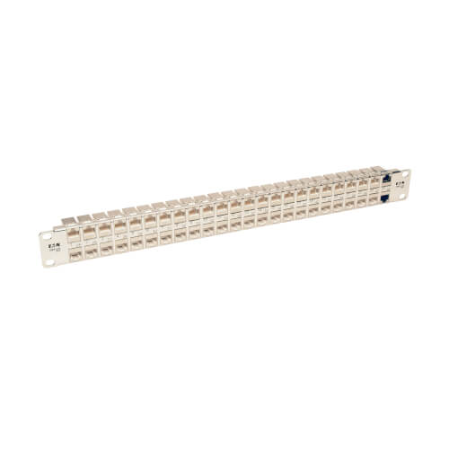 48-Port 1U Rack-Mount STP Shielded Cat6a Patch Panel | Eaton