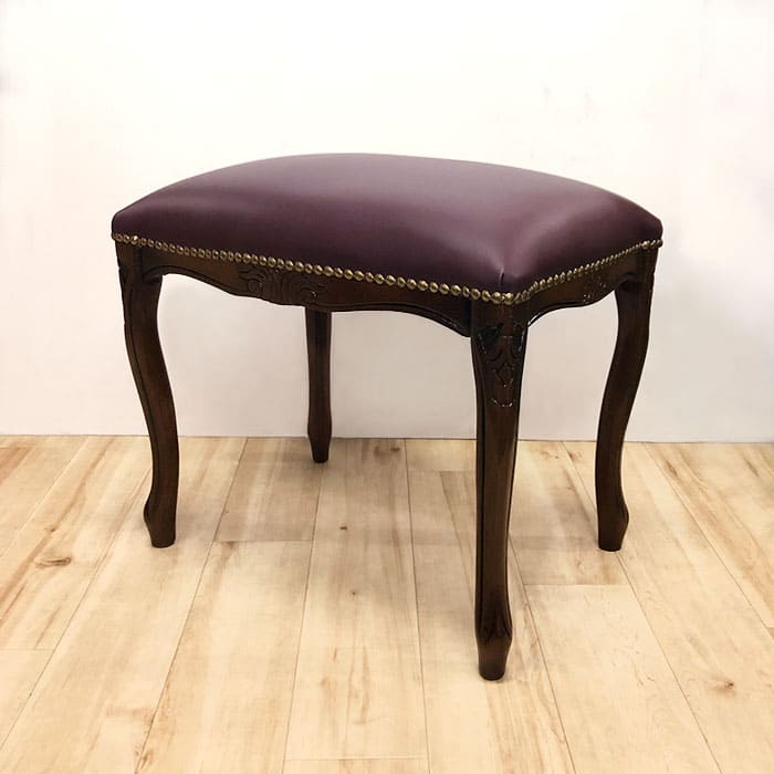 イタリア製猫脚スツール レオパード柄 (茶枠・黒枠) | 輸入家具