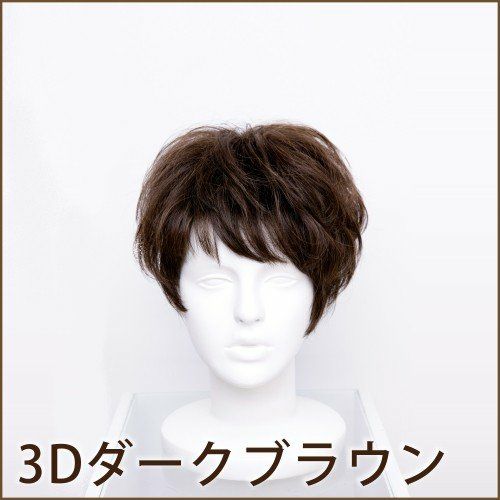 坂巻哲也 ヘアコサージュ フルウィッグ ウェービーショート 人毛 3D