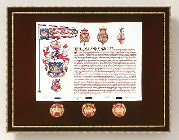 希少】英国 紋章院（College of Arms）発行 紋章認可書 File:Coat of